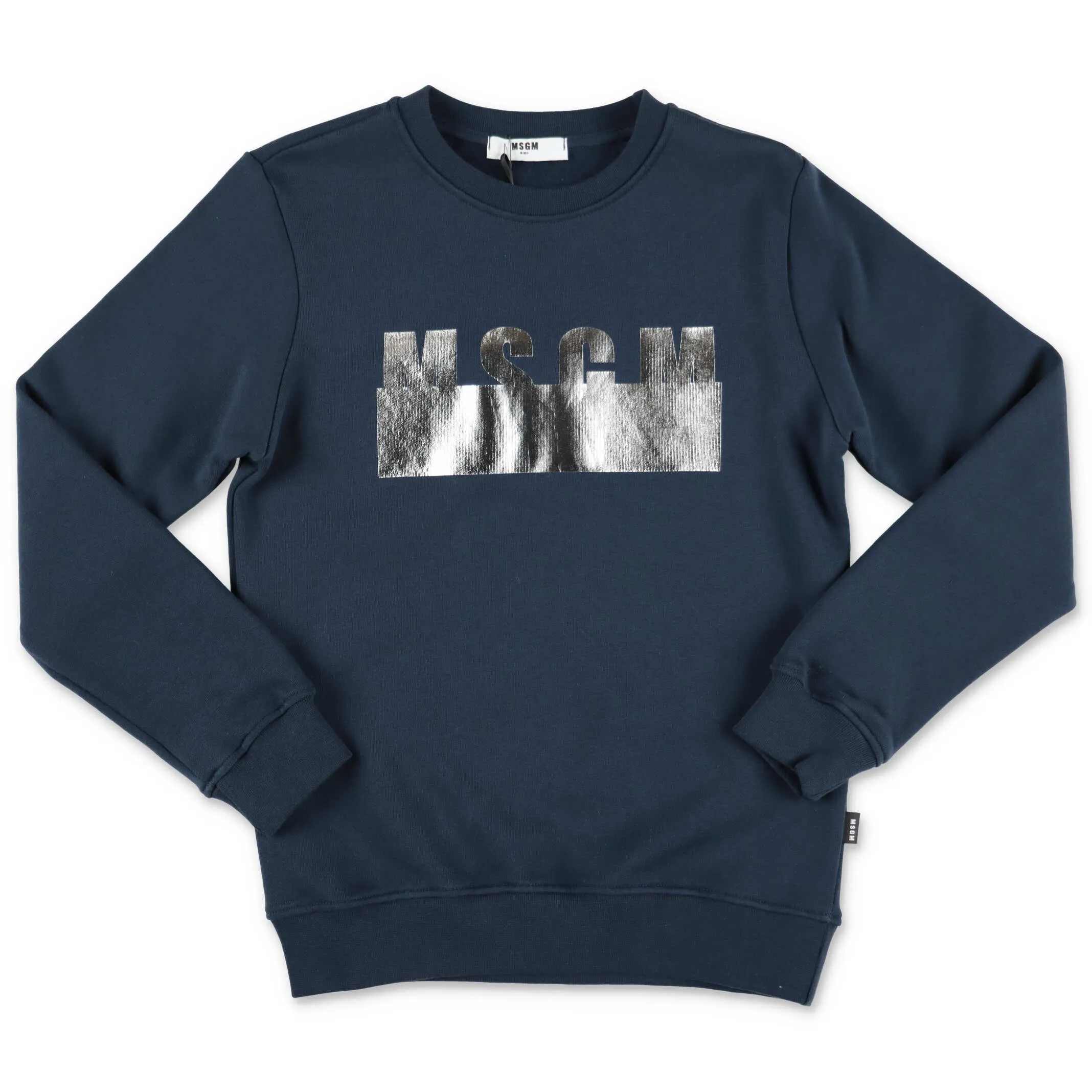 MSGM Kids Metallic Logo Printed Sweatshirt