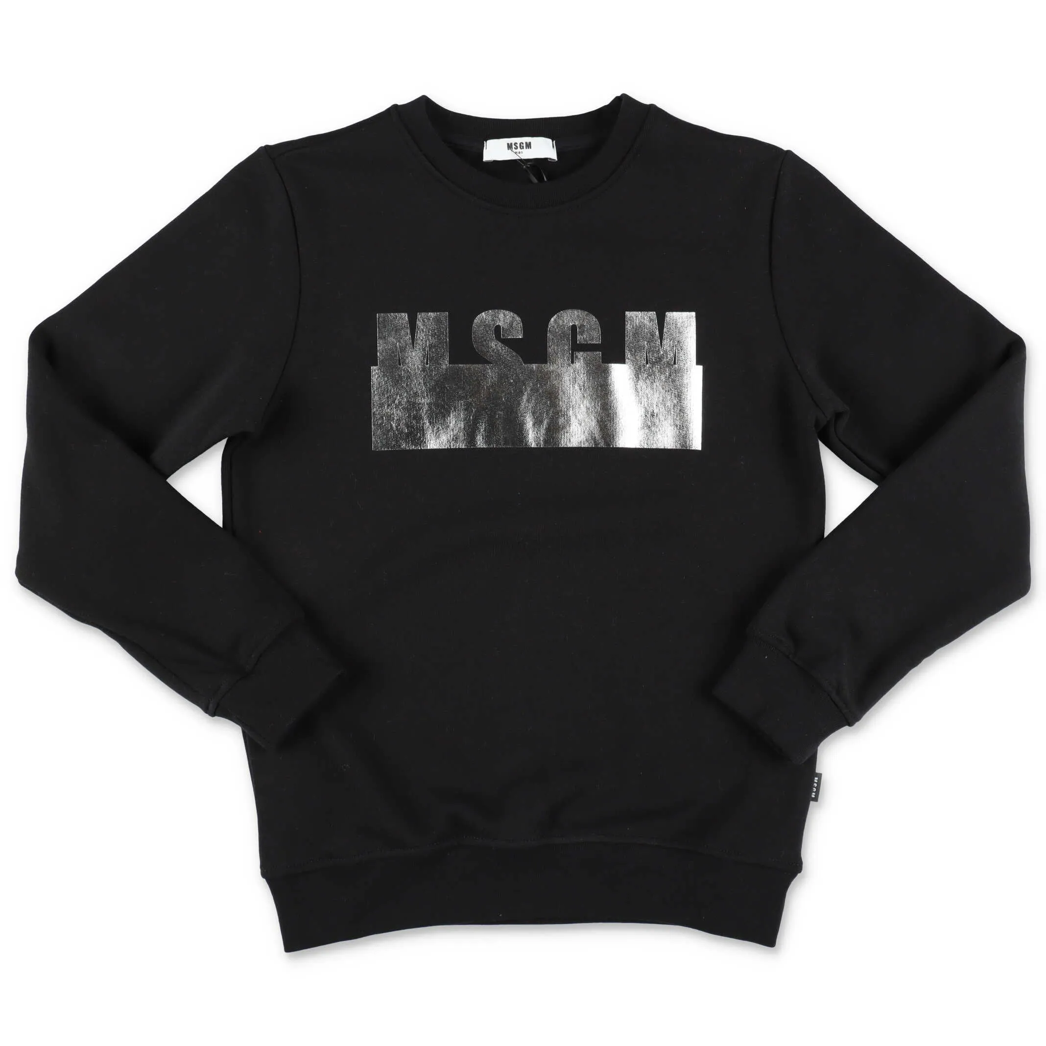 MSGM Kids Metallic Logo Printed Sweatshirt