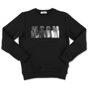 MSGM Kids Metallic Logo Printed Sweatshirt