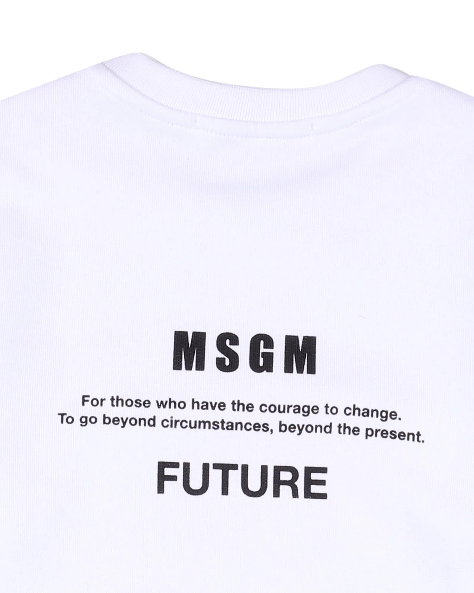 MSGM Kids Slogan Print Crewneck Sweatshirt