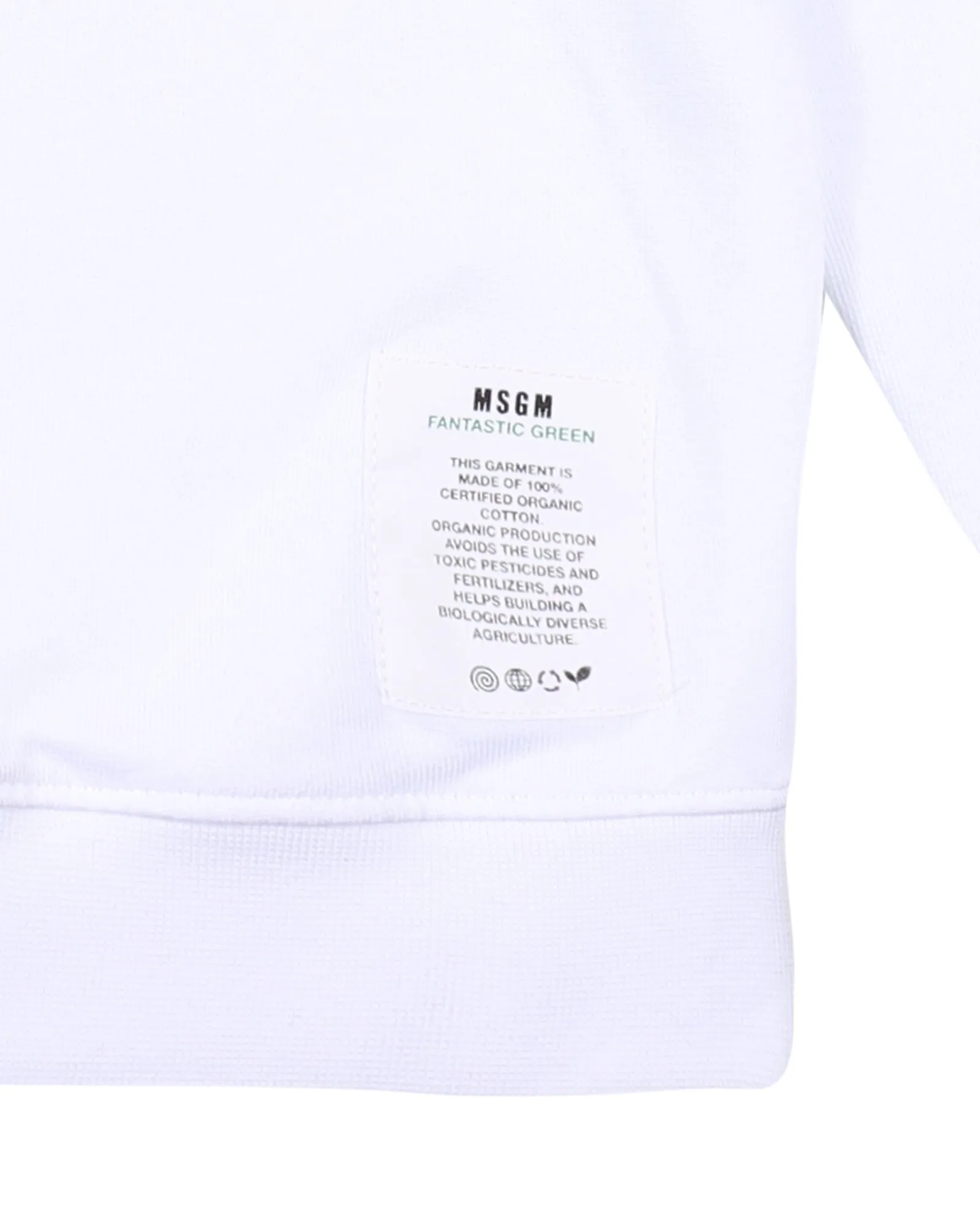 MSGM Kids Slogan Print Crewneck Sweatshirt