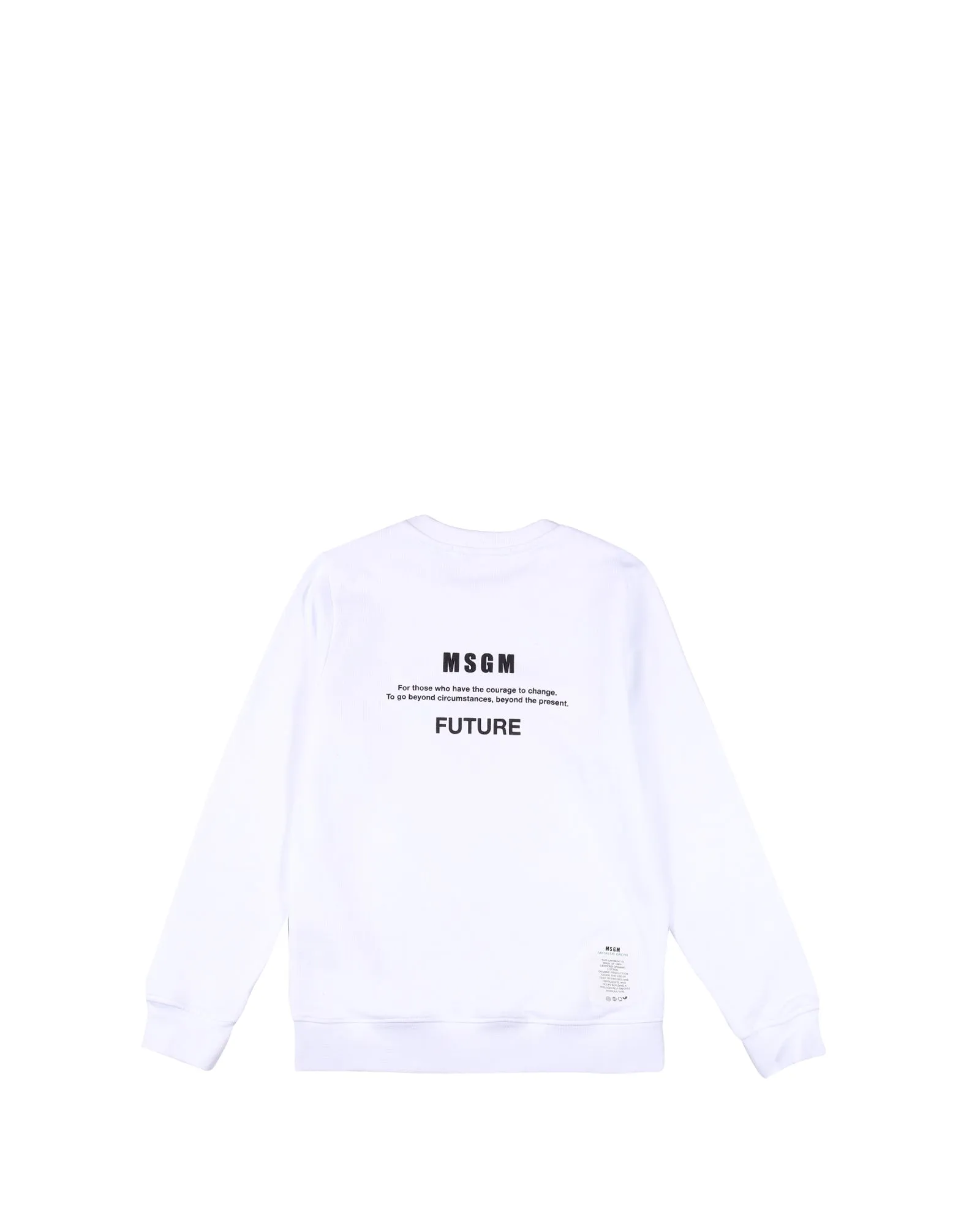 MSGM Kids Slogan Print Crewneck Sweatshirt