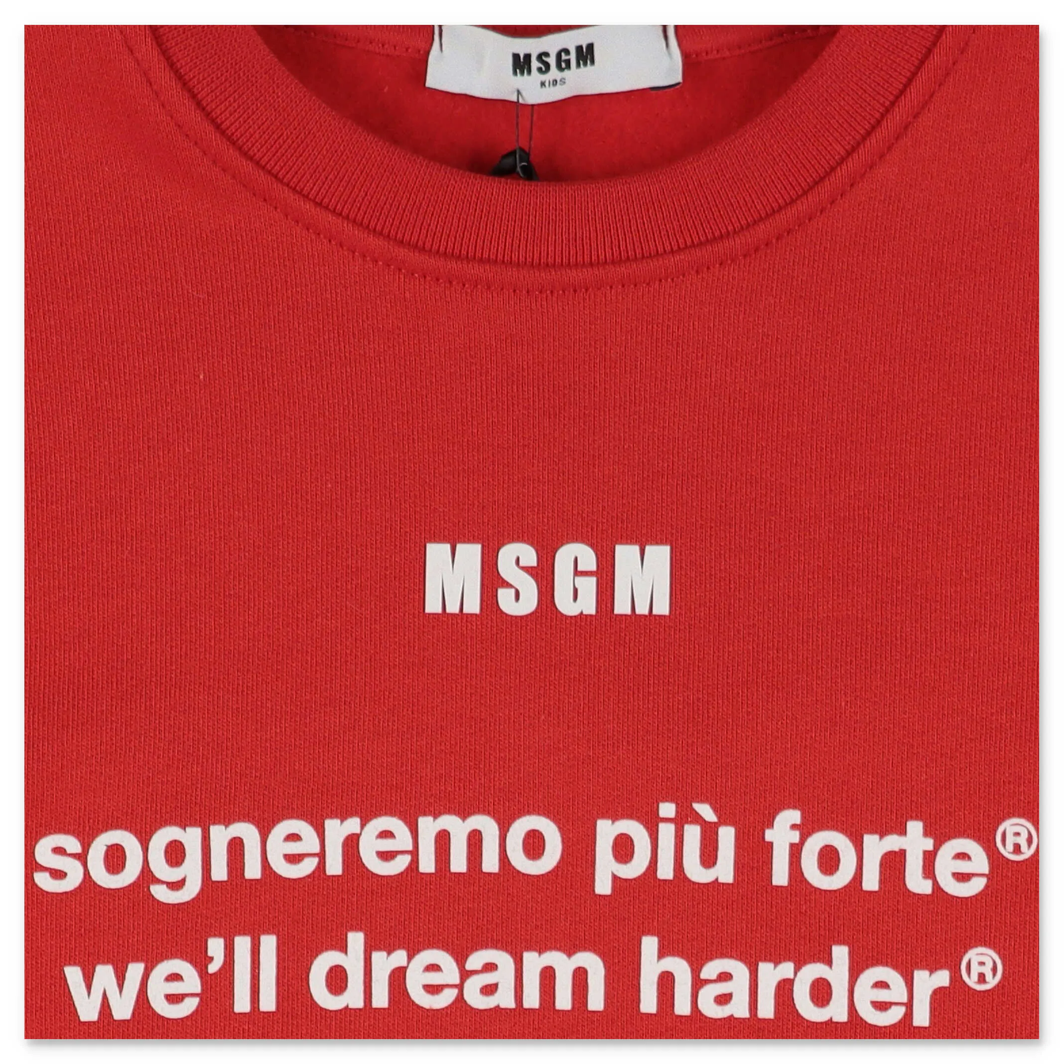 MSGM Kids Slogan Printed Crewneck Sweatshirt