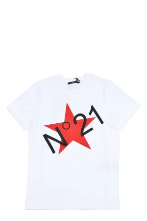 N21 Kids Logo Print Crewneck T-Shirt