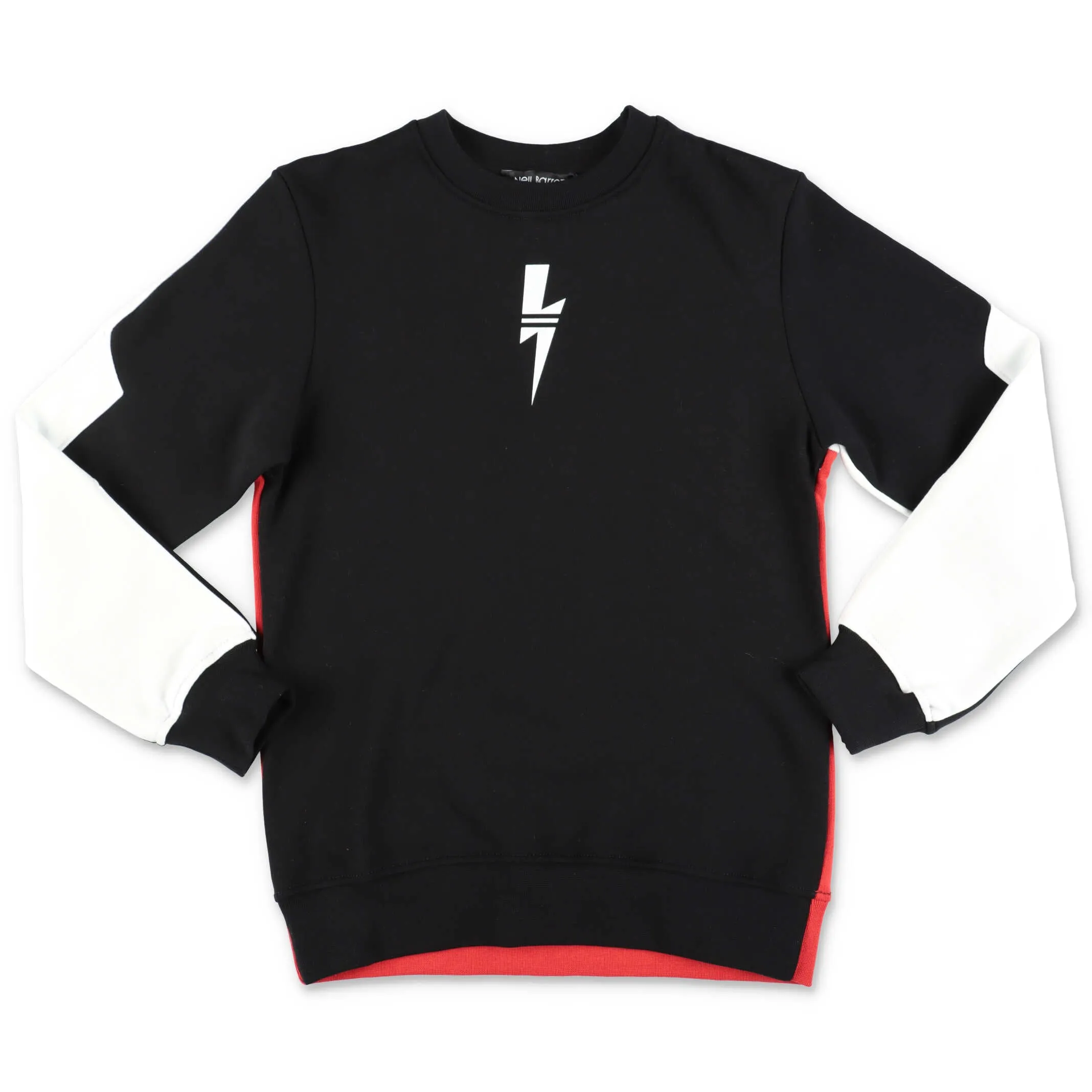 Neil Barrett Kids Thunderbolt Printed Colour Block Sweatshirt