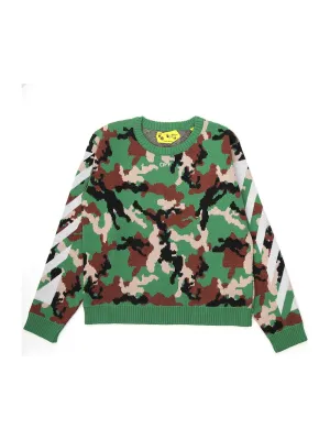 Off-White Kids Camouflage-Patterned Crewneck Jumper