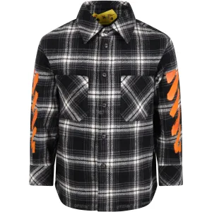 Off-White Kids Check Patterned Shirt