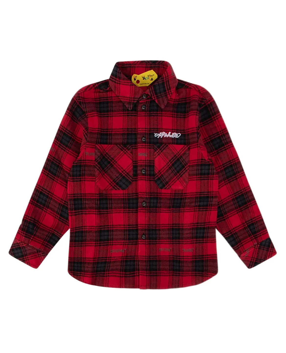 Off-White Kids Checked Long-Sleeved Shirt