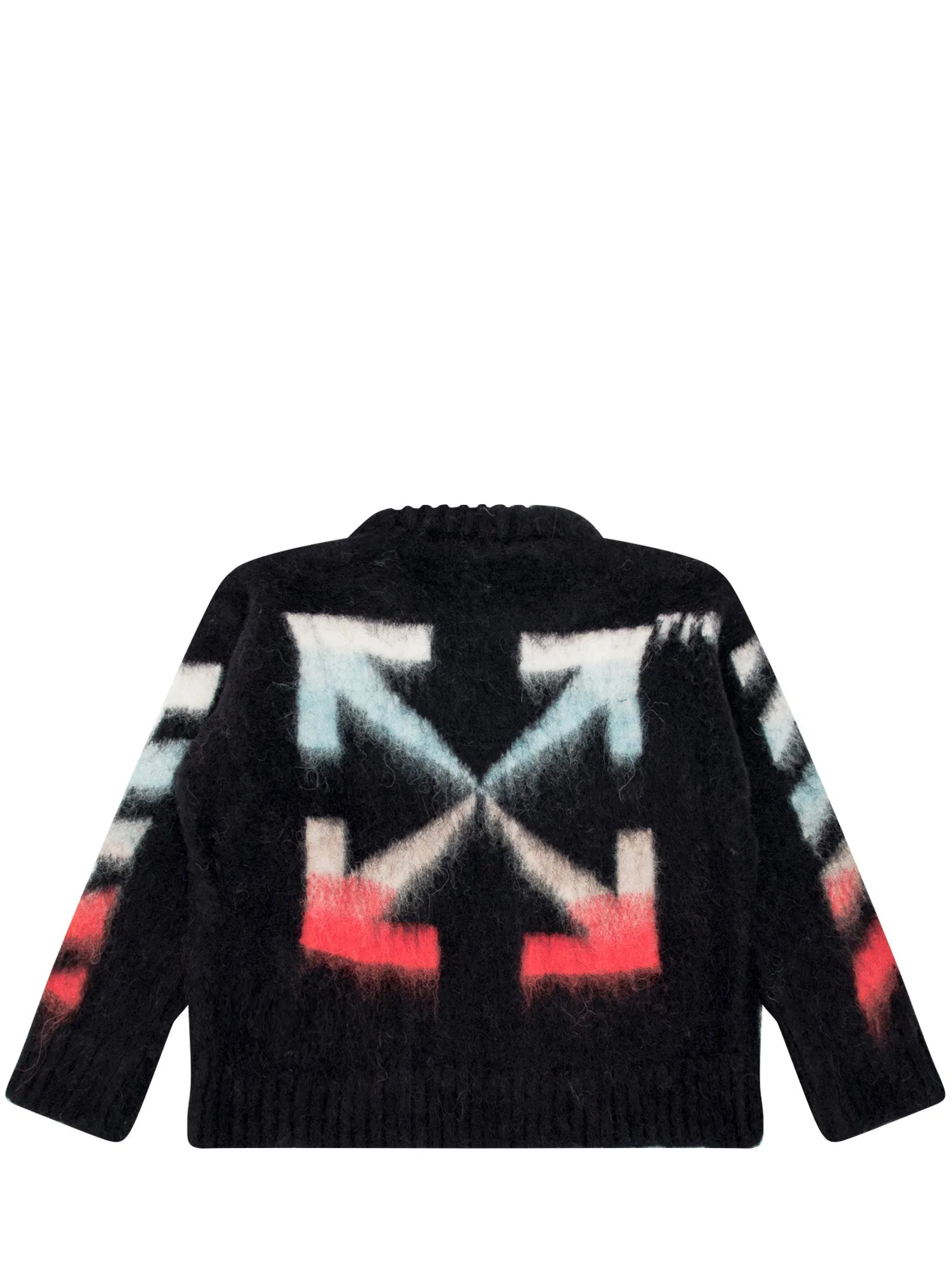 Off-White Kids Logo Patch Crewneck Knitted Jumper