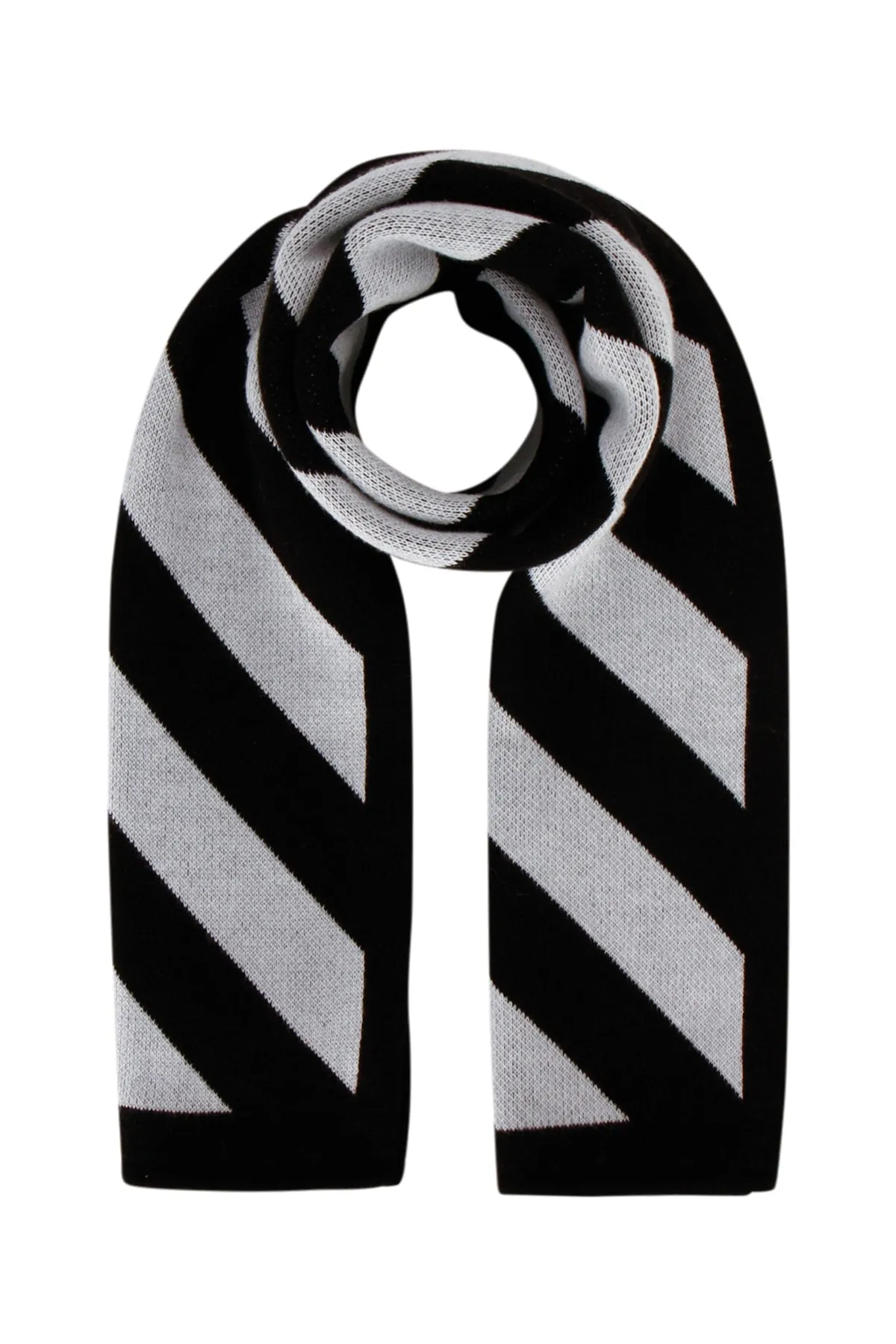 Off-White Kids Striped Knitted Scarf