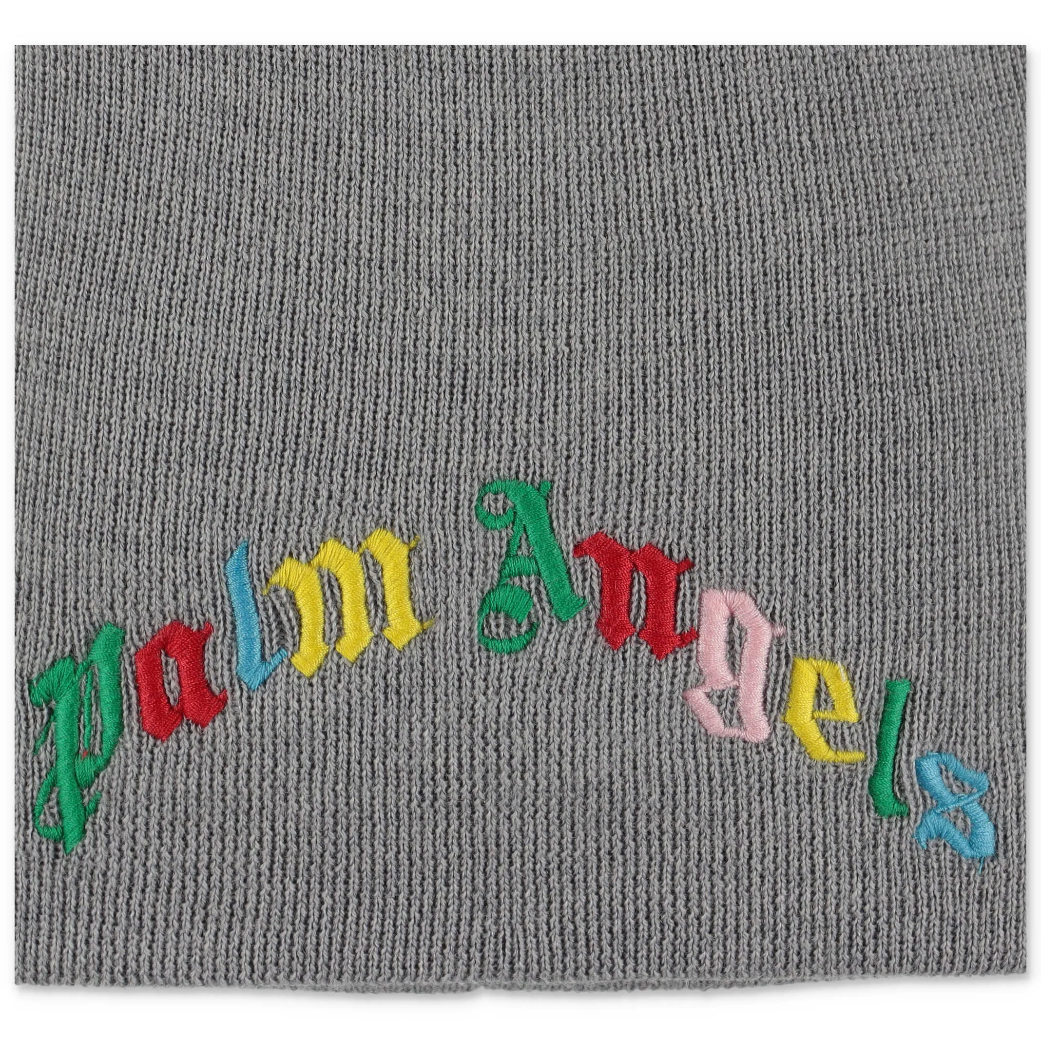 Palm Angels Kids Logo Embroidered Beanie