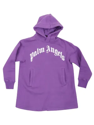 Palm Angels Kids Logo Printed Hoodie Dress
