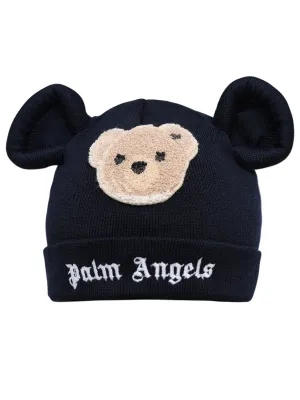 Palm Angels Kids Teddy Bear Embellished Beanie