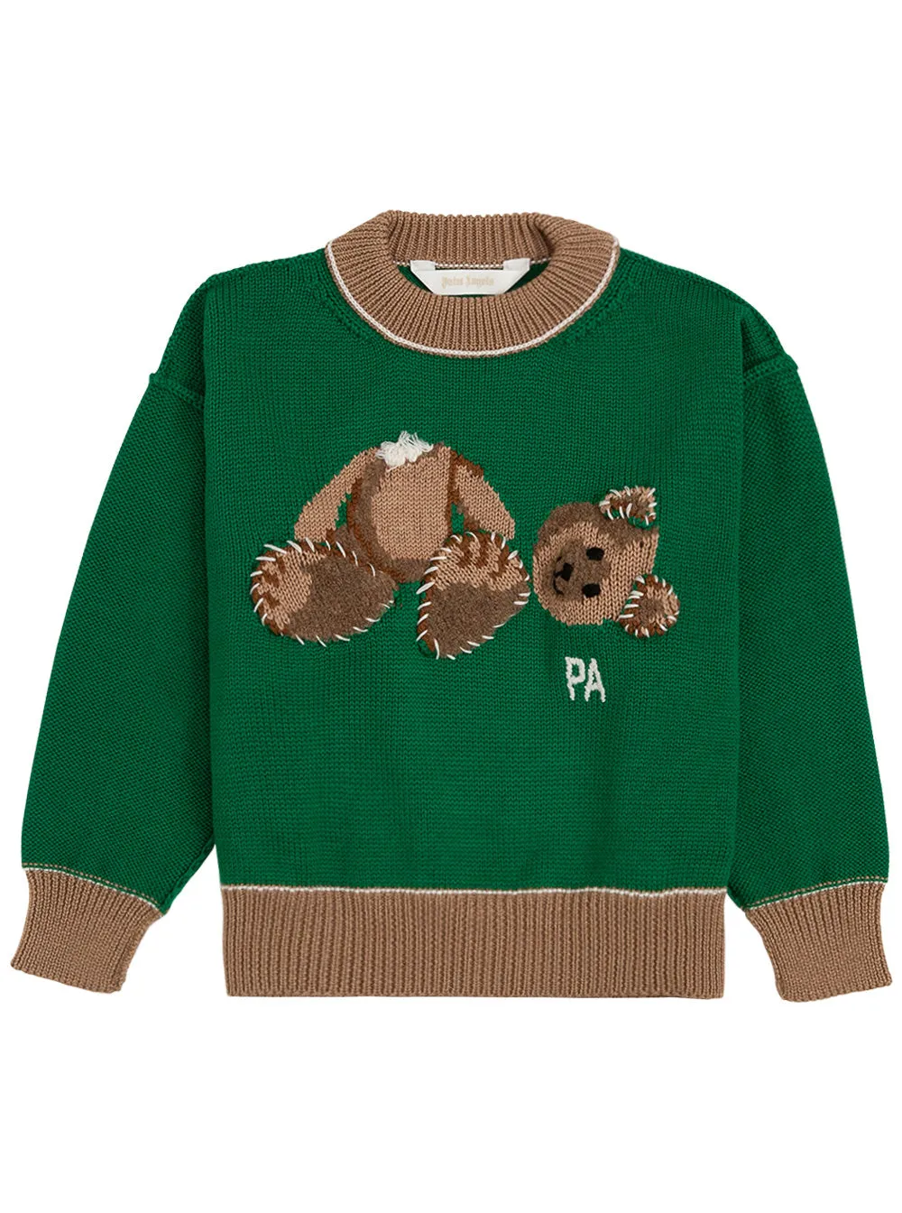 Palm Angels Kids Teddy Bear Intarsia Jumper