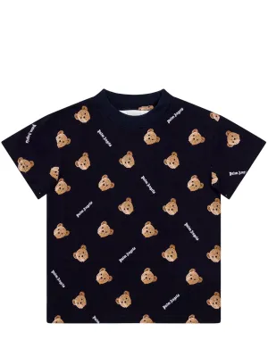 Palm Angels Kids Teddy Bear Print T-Shirt
