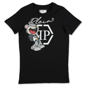 Philipp Plein Junior Graphic Logo Printed T-Shirt