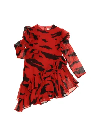 Philosophy Di Lorenzo Serafini Kids Animal Print Ruffled Dress