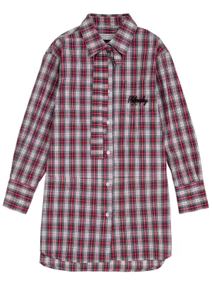 Philosophy Di Lorenzo Serafini Kids Check Print Longline Shirt