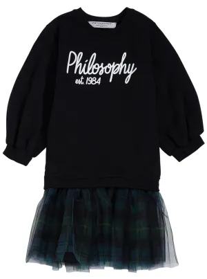 Philosophy Di Lorenzo Serafini Kids Logo Print Tulle Dress