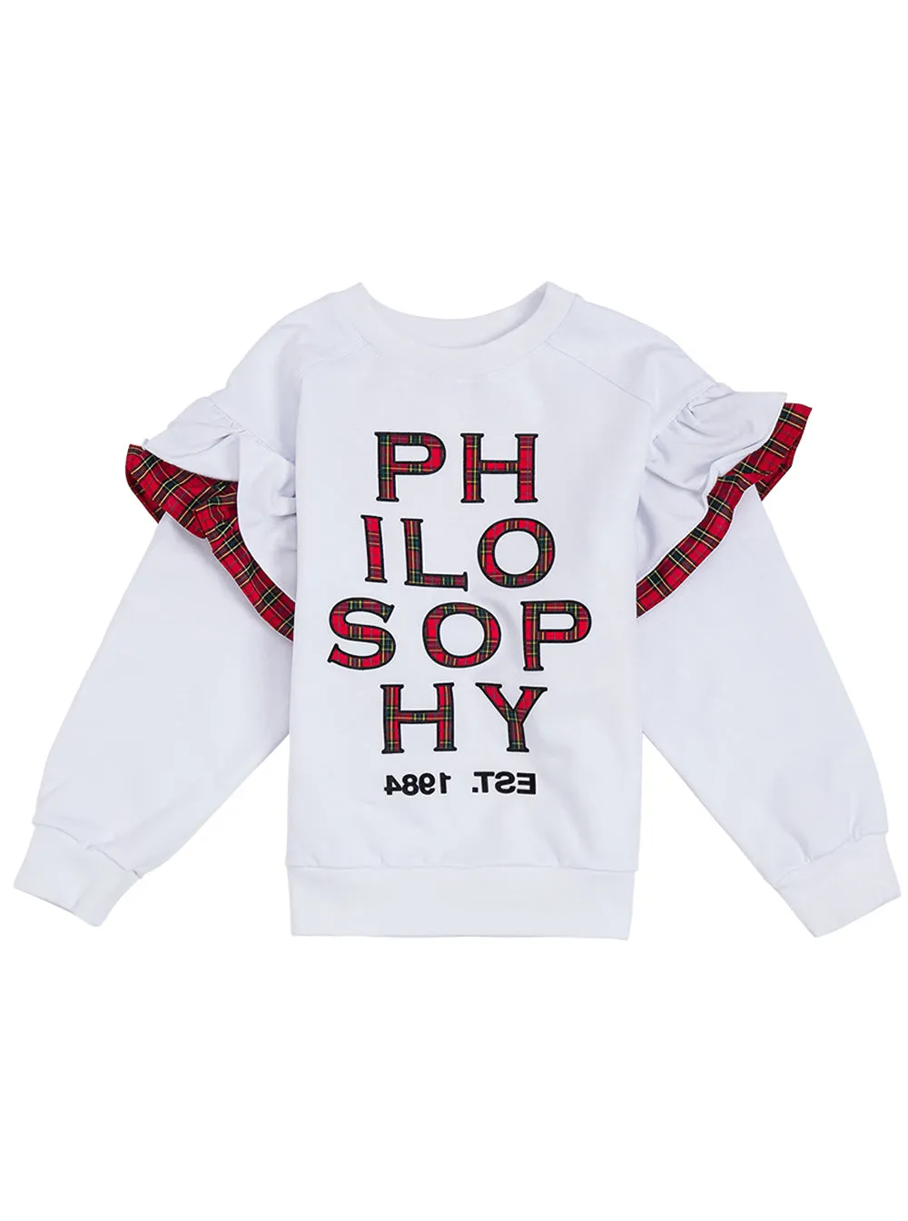 Philosophy Di Lorenzo Serafini Kids Tartan Logo Sweatshirt