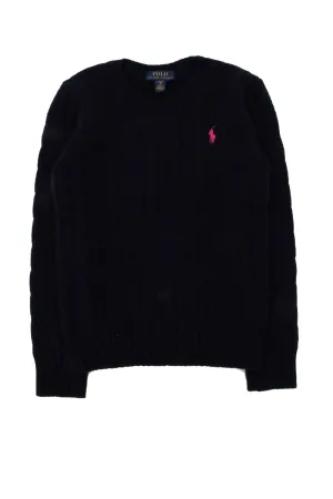 Polo Ralph Lauren Kids Logo Embroidered Cable Knit Jumper