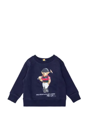 Ralph Lauren Kids Bear Print Crewneck Sweatshirt