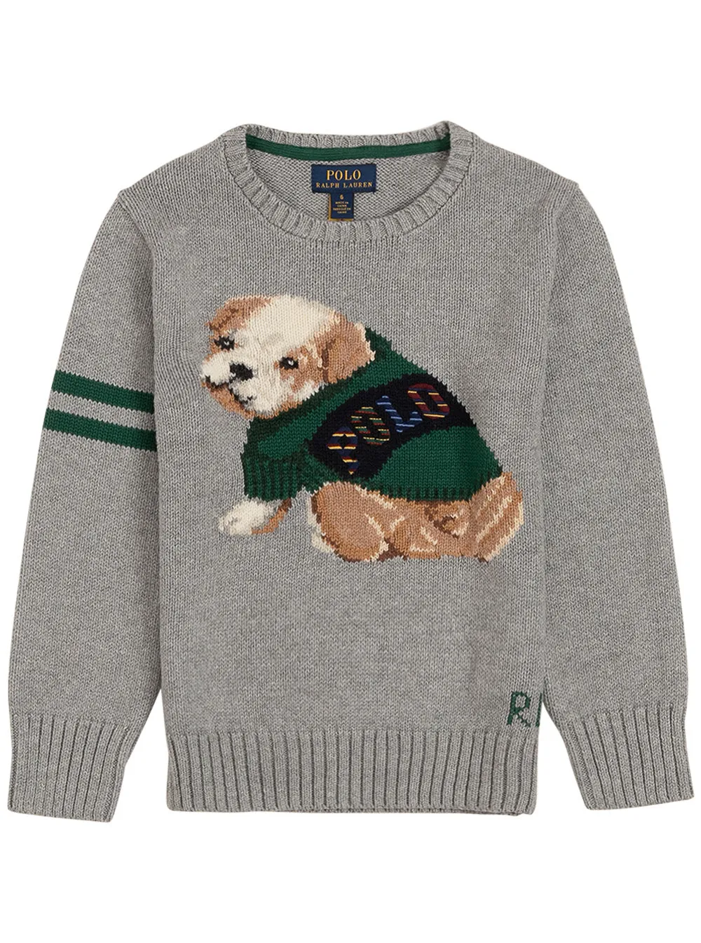 Ralph Lauren Kids Bulldog Print Crewneck Jumper