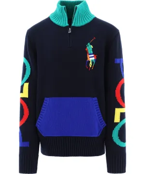Ralph Lauren Kids Colour-Block Logo Knit Sweater
