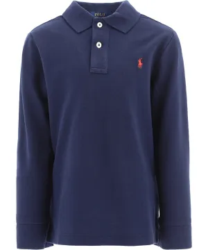 Ralph Lauren Kids Logo Embroidered Long Sleeve Polo Shirt