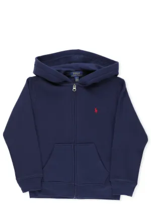 Ralph Lauren Kids Logo Embroidered Zipped Hoodie