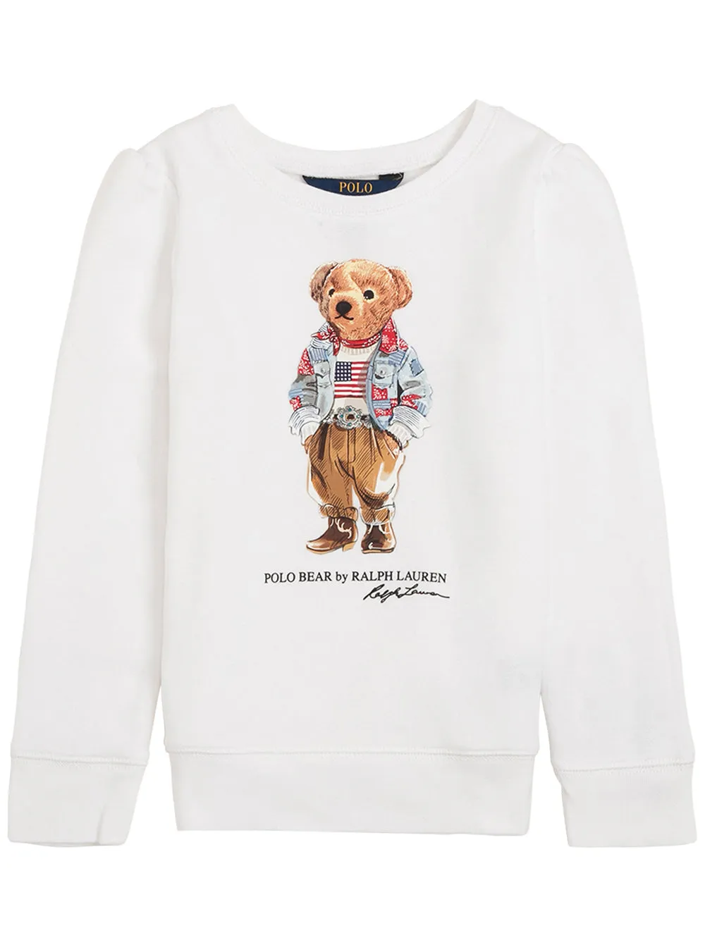 Ralph Lauren Kids Polo Bear Print Crewneck Sweatshirt