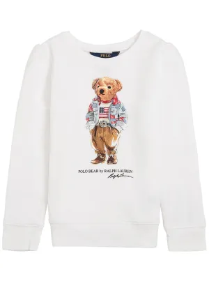 Ralph Lauren Kids Polo Bear Print Crewneck Sweatshirt