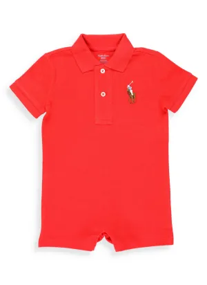 Ralph Lauren Kids Pony Embroidered Polo Collar Onesie