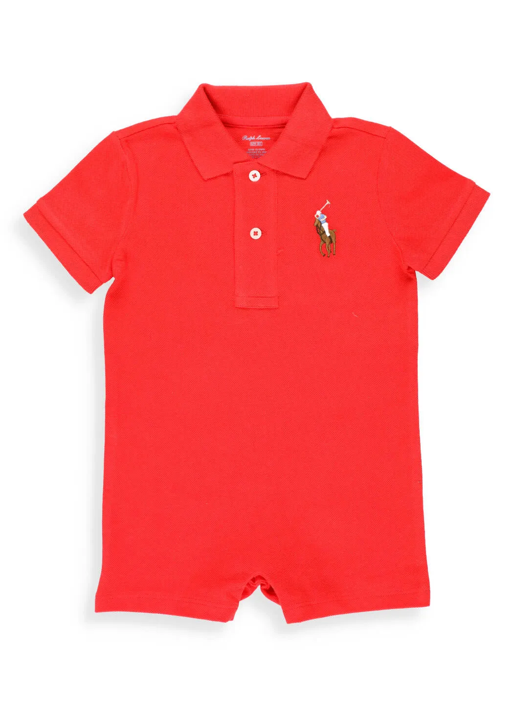 Ralph Lauren Kids Pony Embroidered Polo Collar Onesie