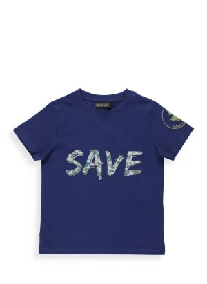 Save The Duck Kids Graphic Save Printed T-Shirt