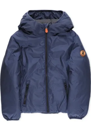 Save The Duck Kids Logo Detailed Hooded Jacket