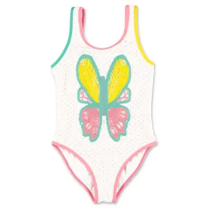 Stella McCartney Kids Butterfly Crochet One-Piece Swimsuit