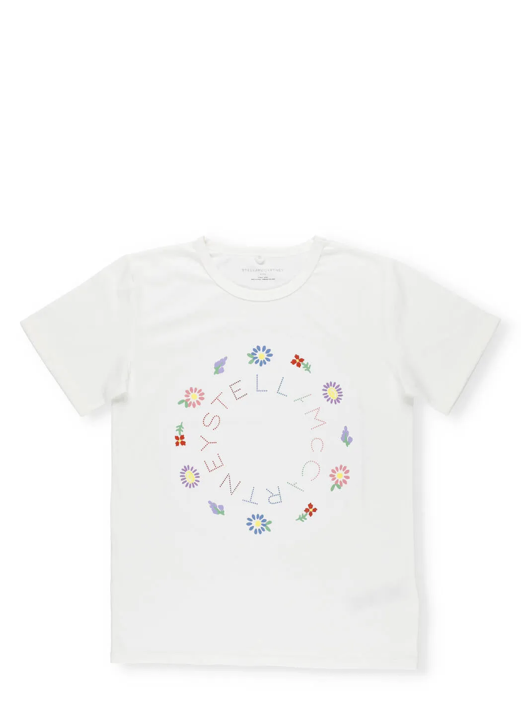 Stella McCartney Kids Flowers Logo Print T-Shirt