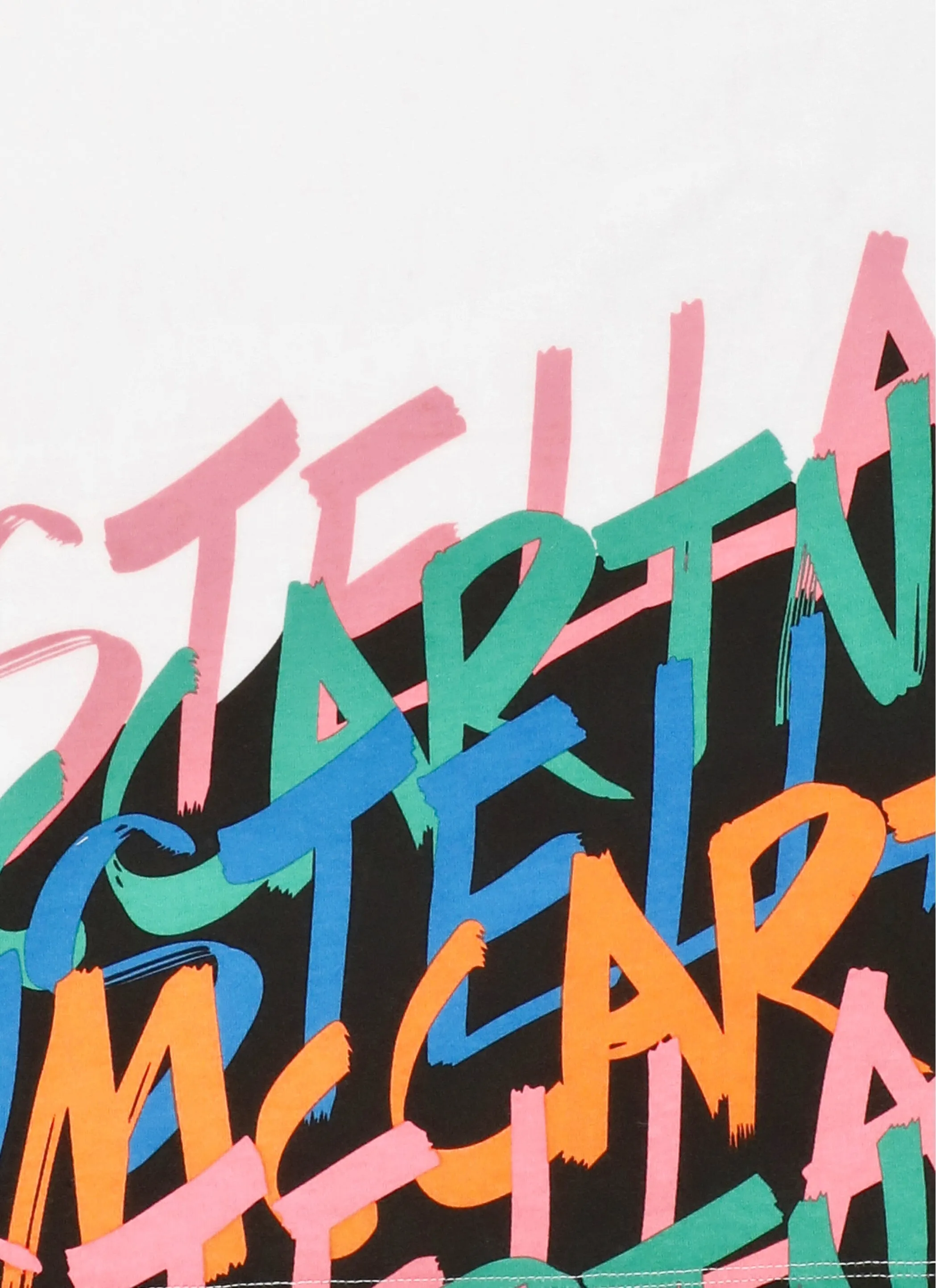 Stella McCartney Kids Graffiti Logo Printed Crewneck T-Shirt