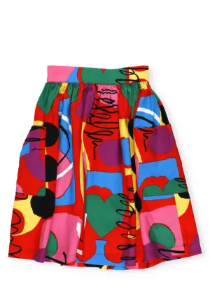 Stella McCartney Kids Graphic Print Pleated Skirt