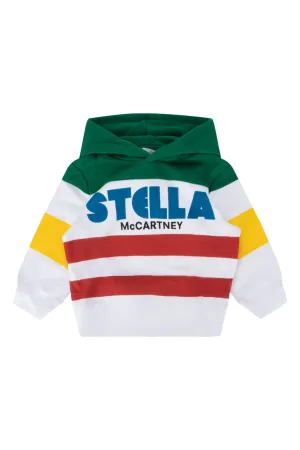 Stella McCartney Kids Logo Printed Colourblock Hoodie