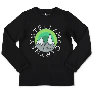Stella McCartney Kids Mountain Logo Print T-Shirt