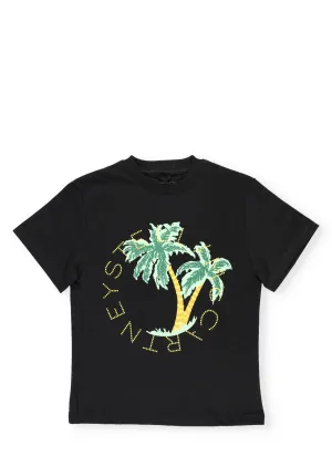 Stella McCartney Kids Palm Tree Print Crewneck T-Shirt