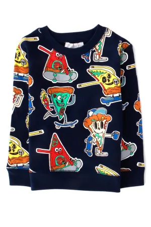 Stella McCartney Kids Pizza Skaters Fleece Sweatshirt