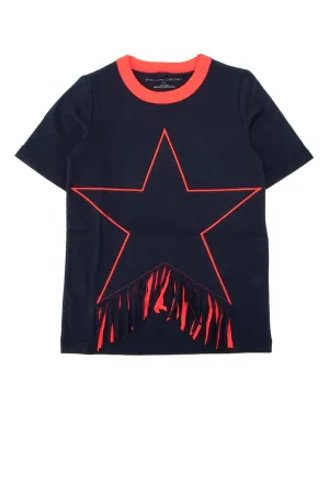 Stella McCartney Kids Star Fringed T-Shirt