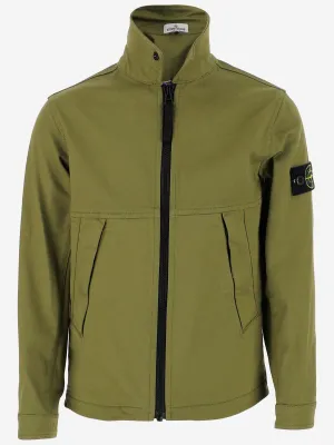 Stone Island Junior High-Neck Logo Jacket