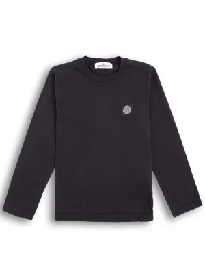 Stone Island Junior Logo Patch Long Sleeve T-Shirt