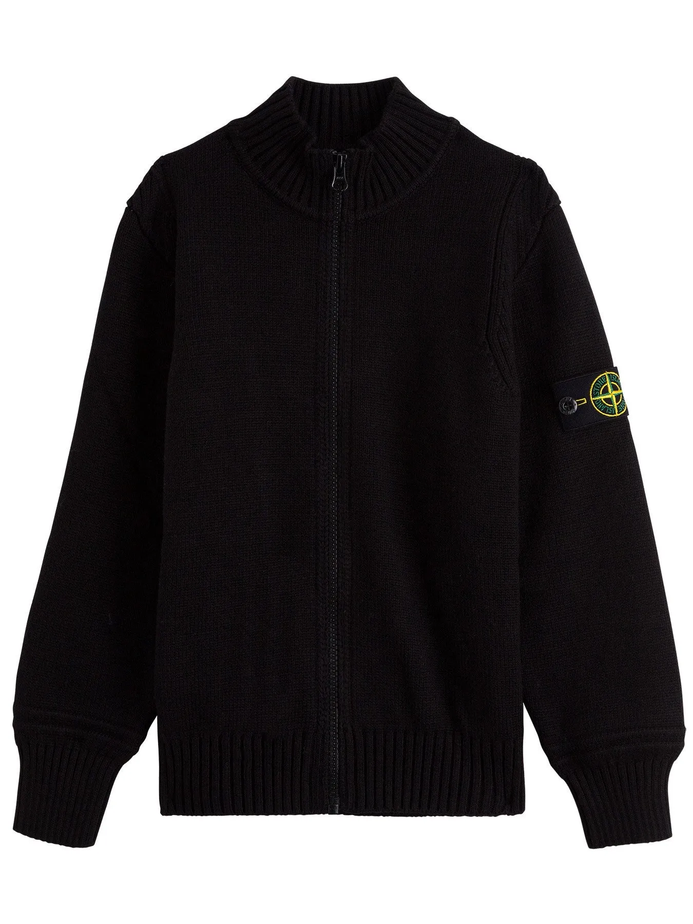 Stone Island Junior Logo Patch Zip-Up Jacket
