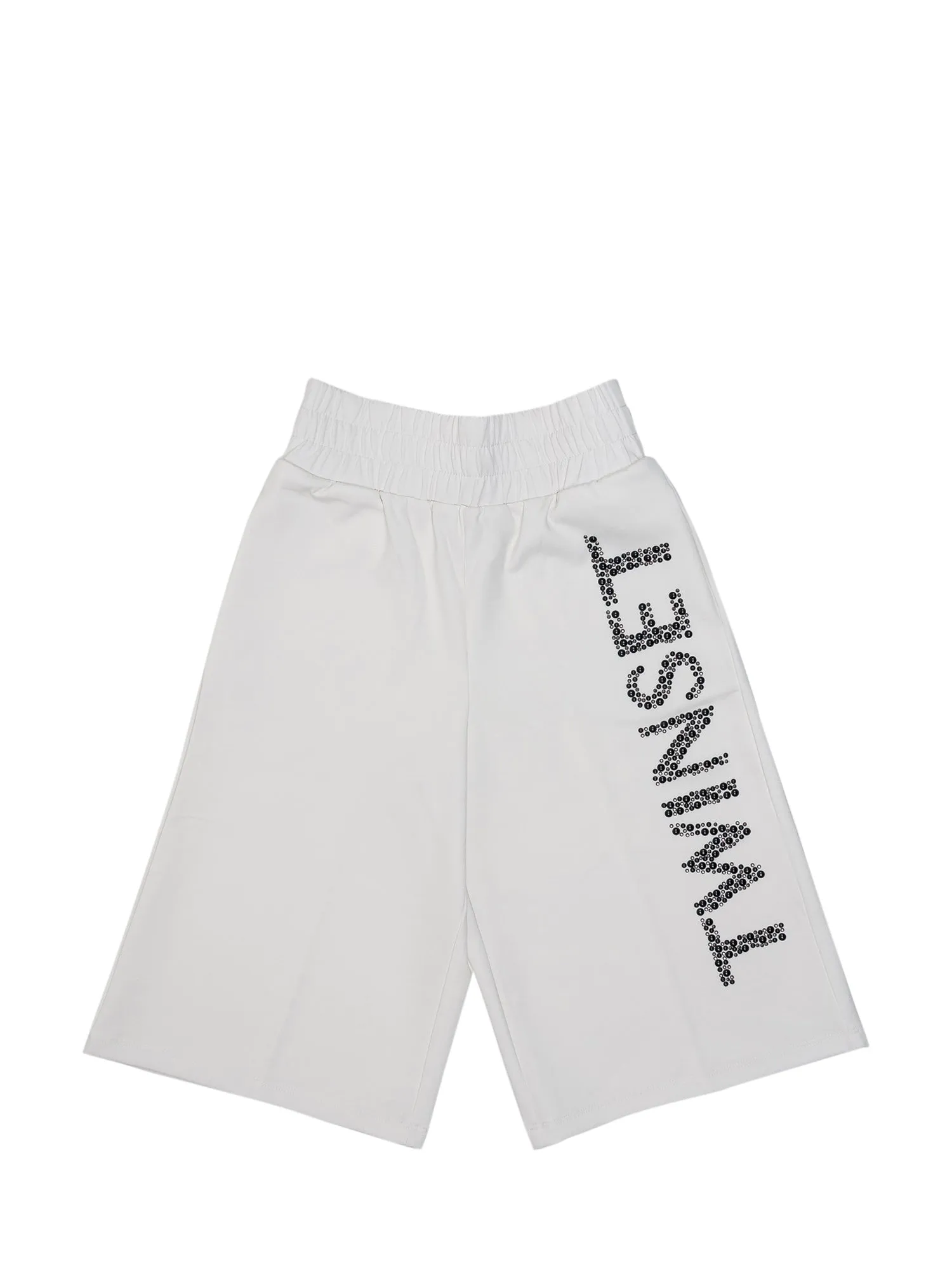 TWINSET Kids Logo Embellished Wide Leg Shorts
