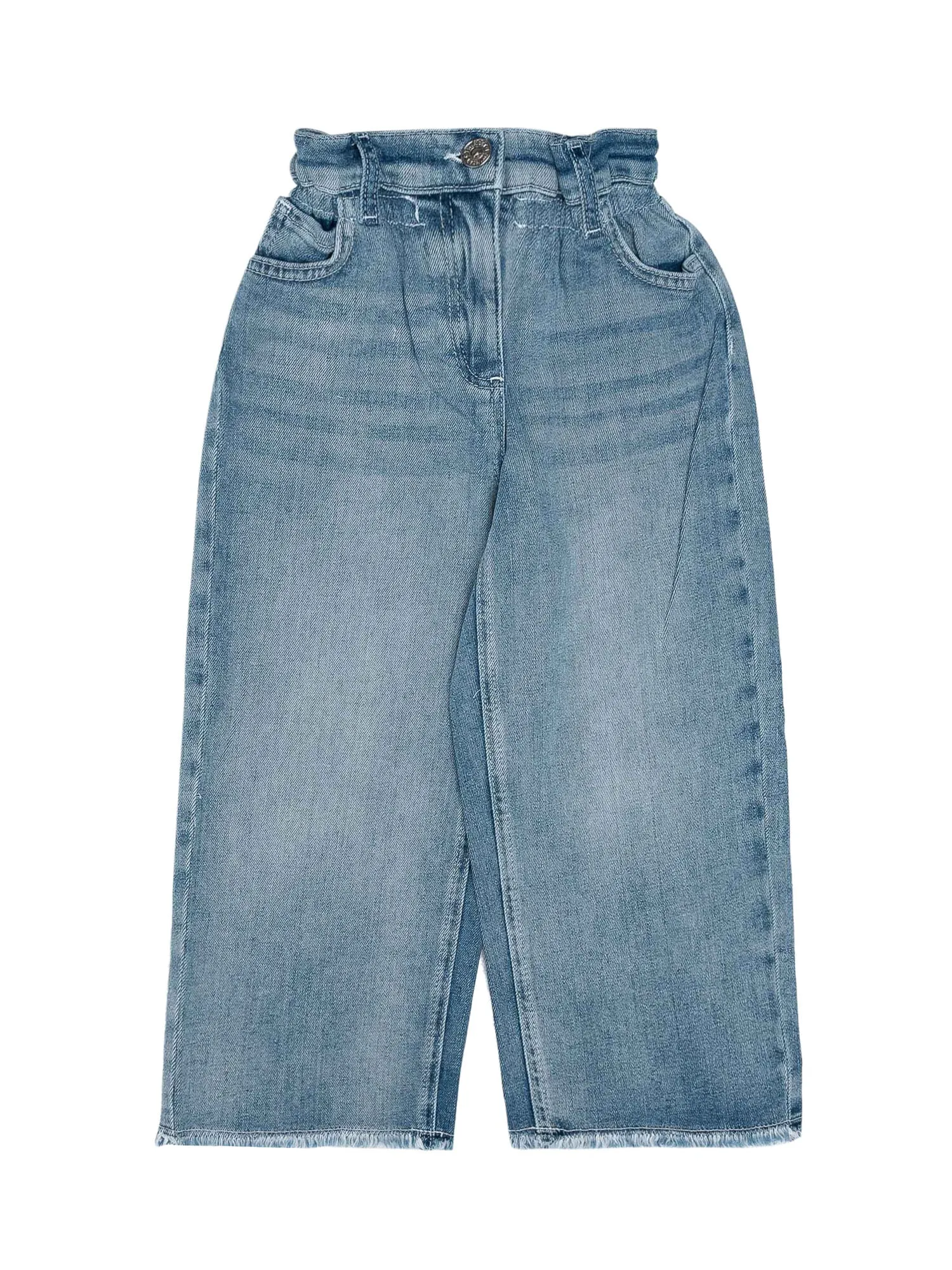 TWINSET Kids Wide Fit Cropped Jeans